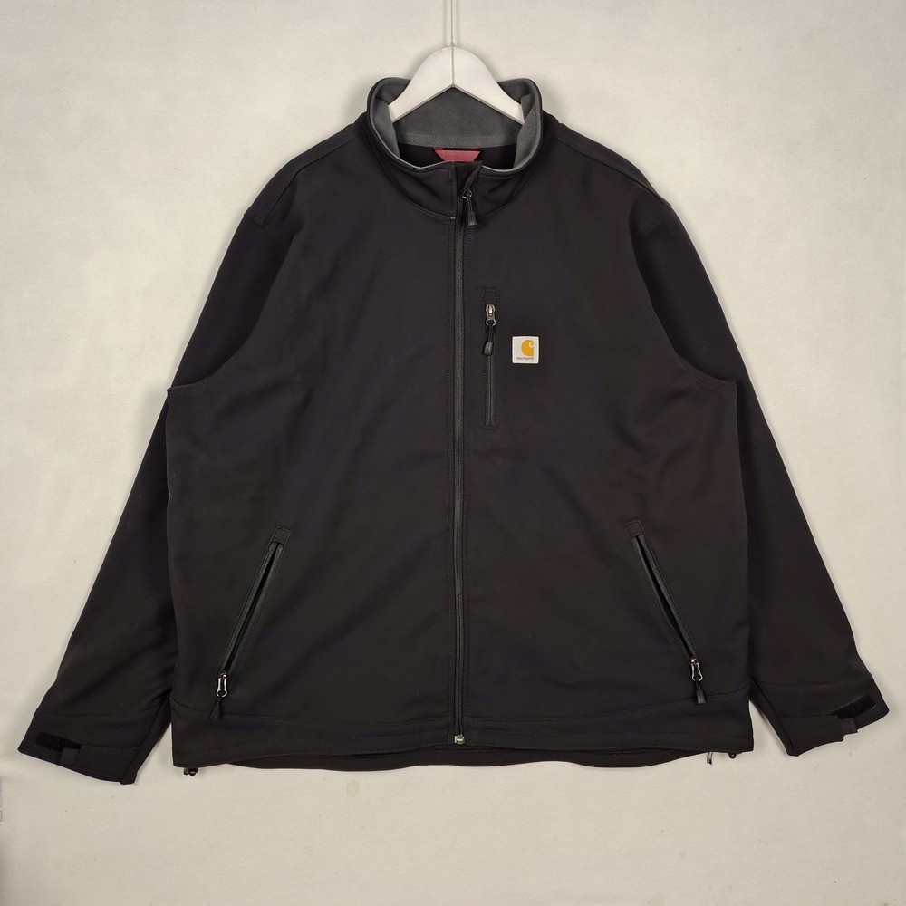 Carhartt 102199 Crowley Softshell Jacket Black Full Zip Fleece Lined 3XL